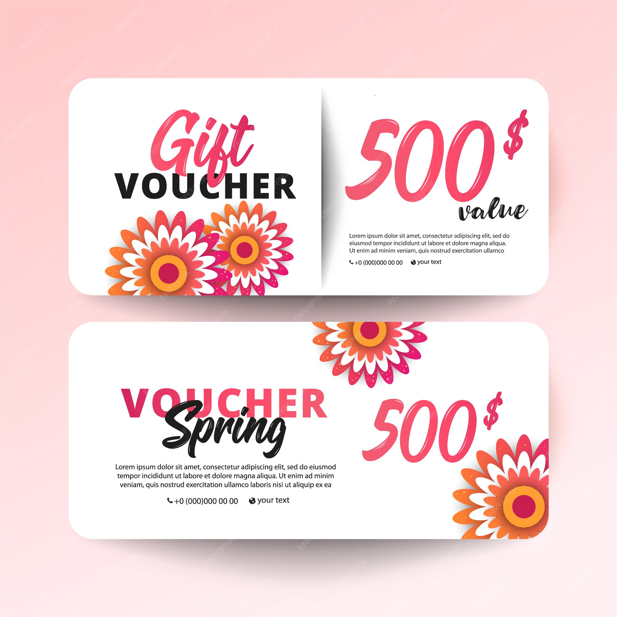 Premium Vector | Gift certificate, Coupon template.
