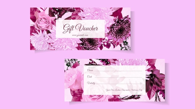 Gift certificate voucher floral flowers coupons discounts sales offers