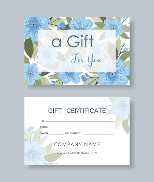 gift certificate with flowers for spa beauty salon shops cosmetics yoga and restaurants gift voucher discount card