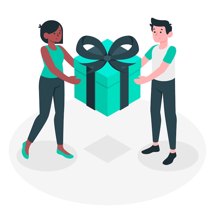 Vector gift concept illustration