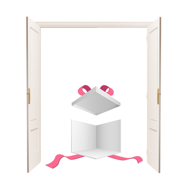 Gift behind the door