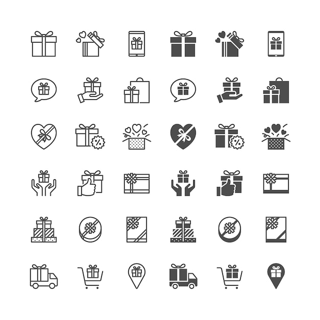 Vector gift icons
