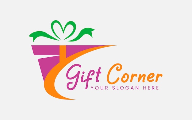 Vector gift logo design concept for gift corner gift vector symbol