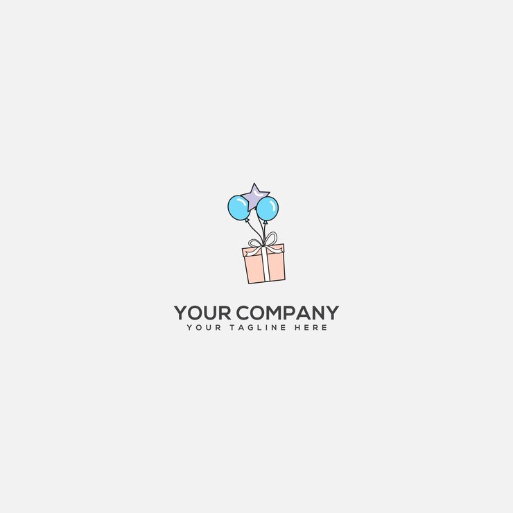 선물 로고 디자인 놀라움과 상점 로고 상점 및 선물 액세서리 로고
