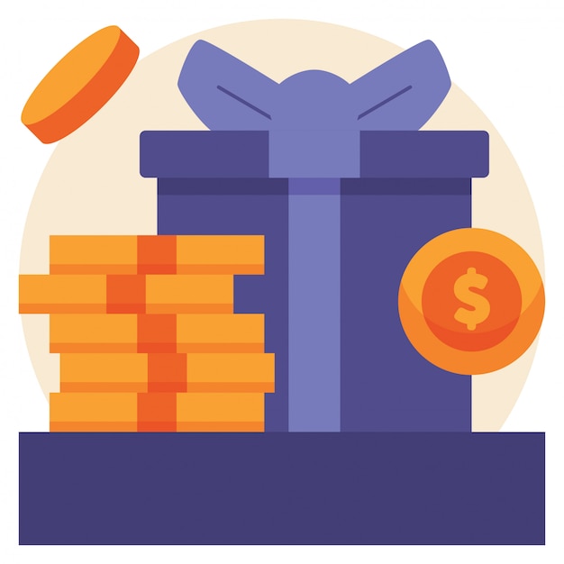 Gift prize illustration money