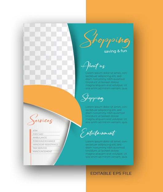 Gift shop a4 business brochure flyer poster design template