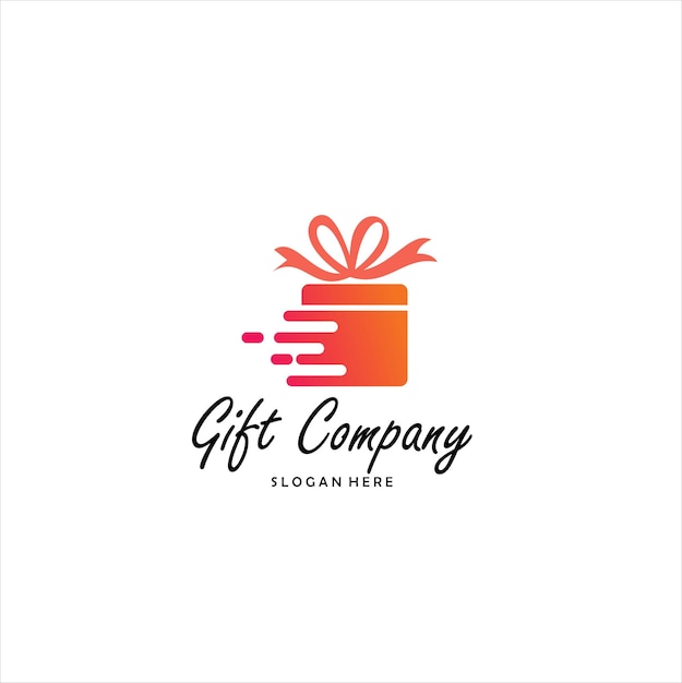 Gift Shop Logo Design Concept Vector Template Colorful Emblem Design Concept vector logo box