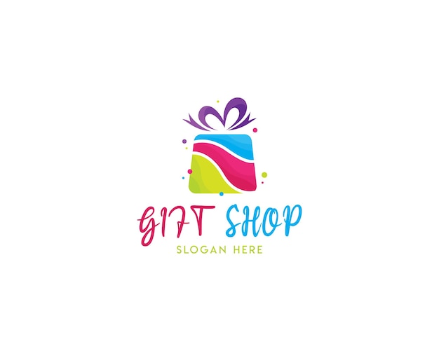 Gift Shop Logo Symbol Design Template Vector Emblem Design Concept Creative Symbol