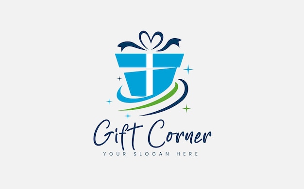 Vector gift shop logo symbol template design online shopping gift logo templates