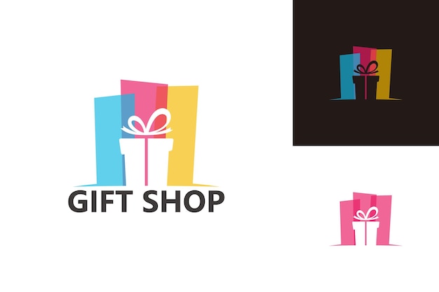 Gift Shop Logo Template Design Vector, Emblem, Design Concept, Creative Symbol, Icon