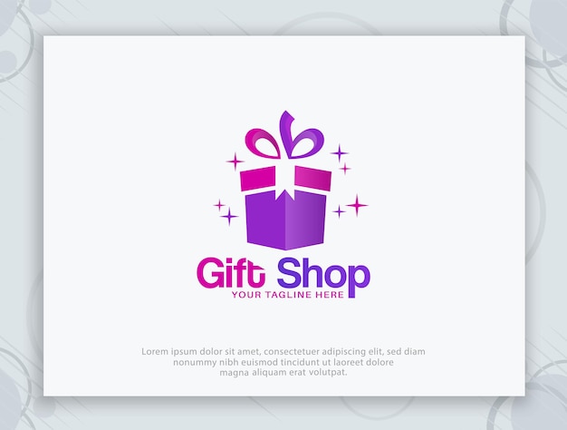 Gift shop vector logo design