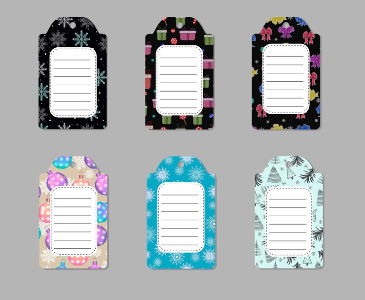 Vector gift tag set