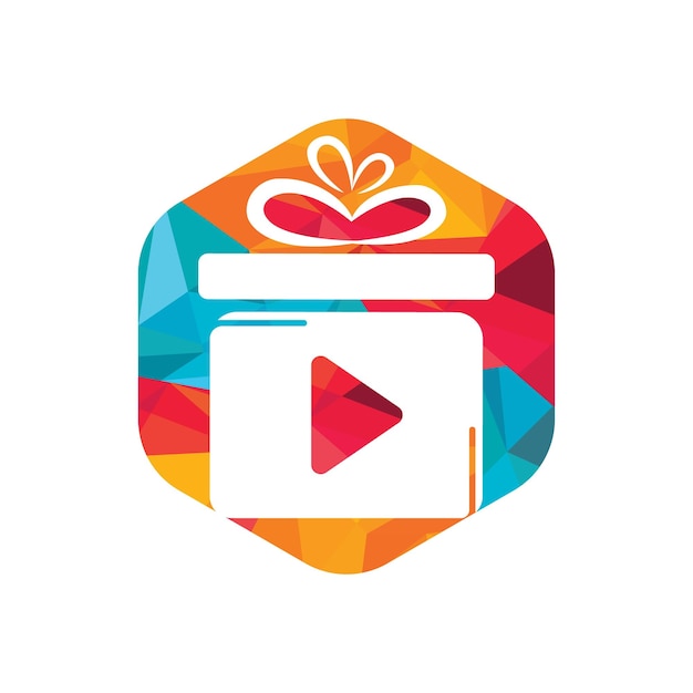 Design modello logo video regalo