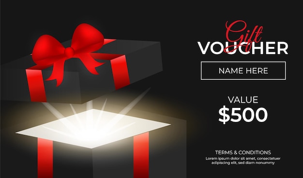 Gift voucher banner template