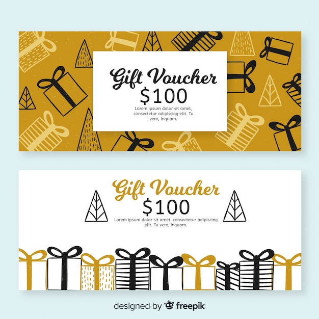 Vector gift voucher banners