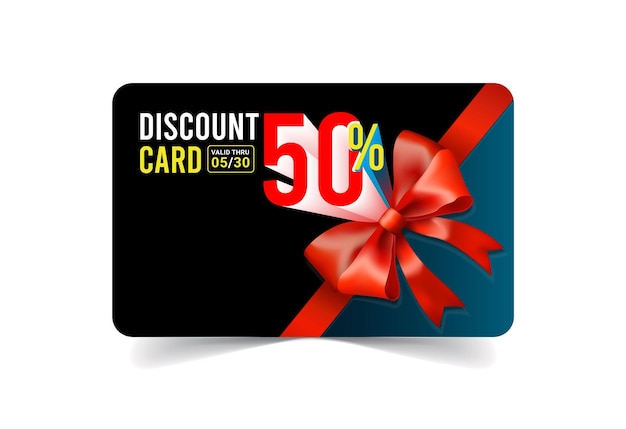 Vector gift voucher card with coupon and special discount