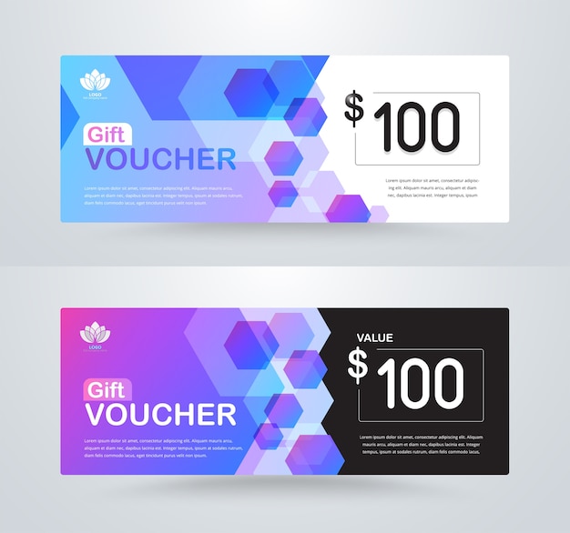 Vector gift voucher card