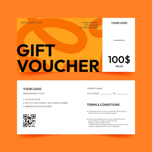 gift voucher design abstract card for promotions and offers