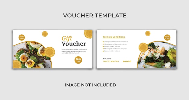 Gift voucher design template vector