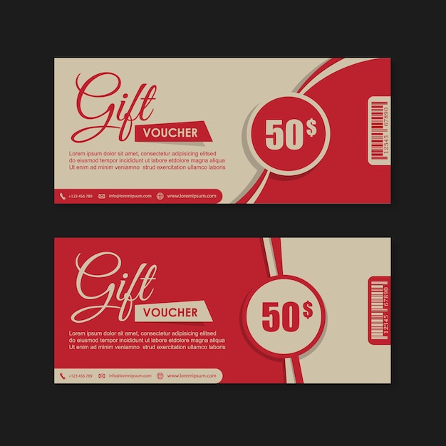 Vector gift voucher design