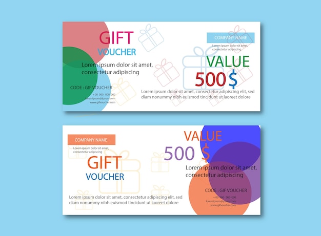 Vector gift voucher design