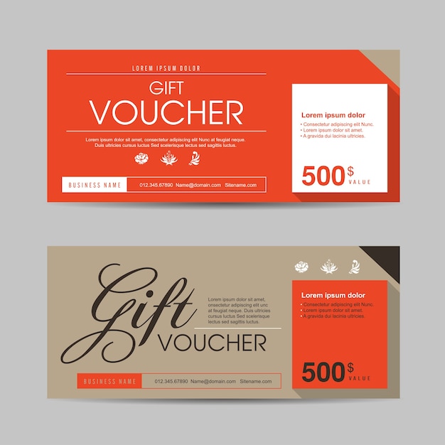 Gift voucher discount promotion template