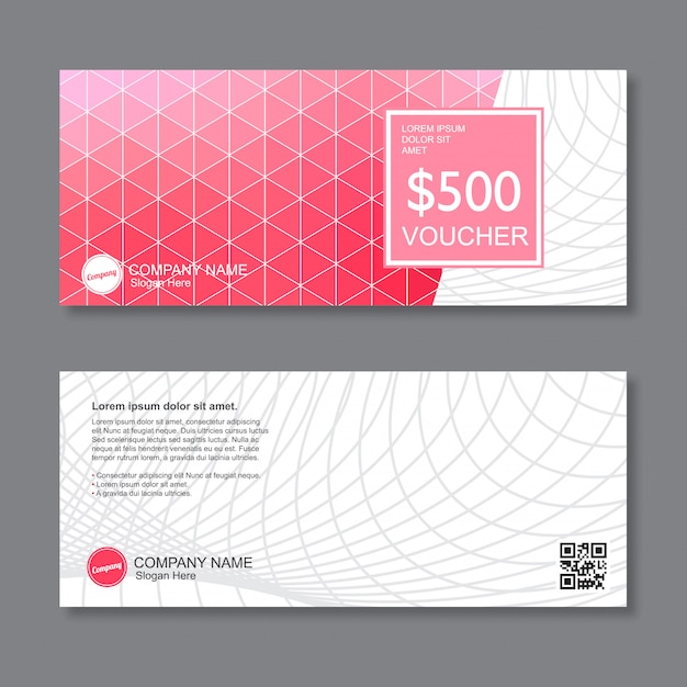 Vector gift voucher discount template