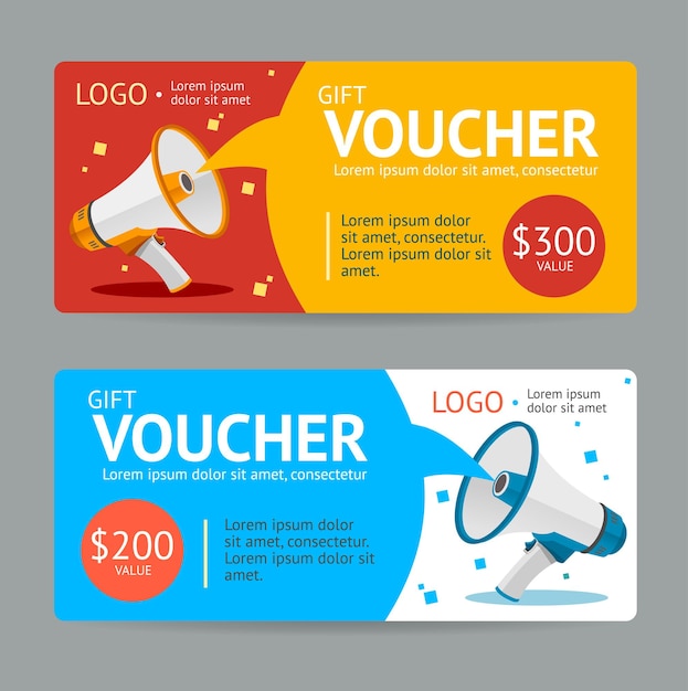 Gift Voucher. Flat Design. Announcement Of The Award.