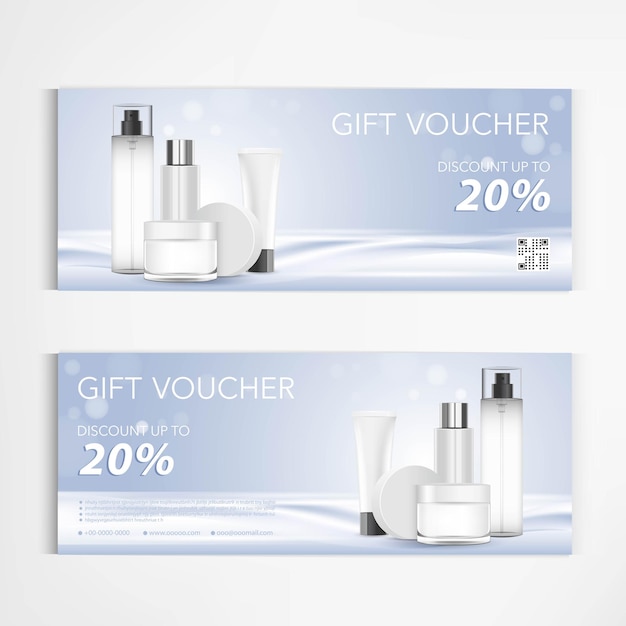 Gift voucher hydrating facial skin care cream for annual sale or festival sale.