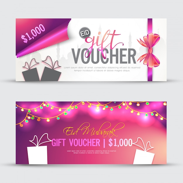 Gift voucher pink design