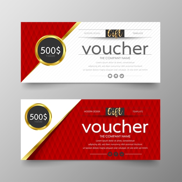 Vector gift voucher premium modern en luxe sjabloon.