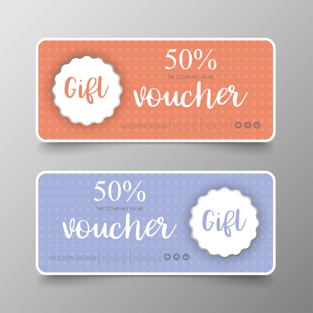 Vector gift voucher premium modern en luxe sjabloon.