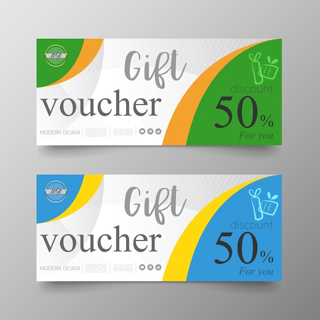 Vector gift voucher premium modern en luxe sjabloon.