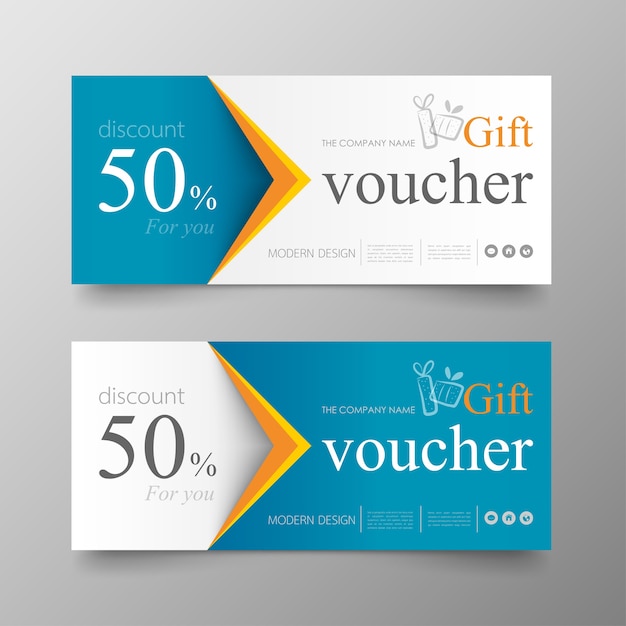 Vector gift voucher premium modern and luxury template.