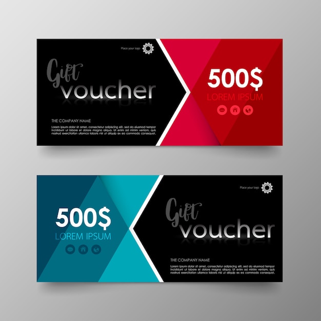 Vector gift voucher premium modern and luxury template.