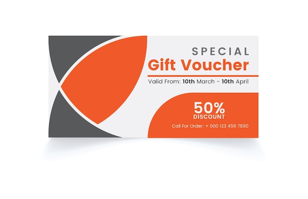 Vector gift voucher restaurant special discount offering template