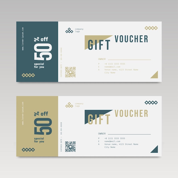 Gift Voucher Sale template design with simple elegant style