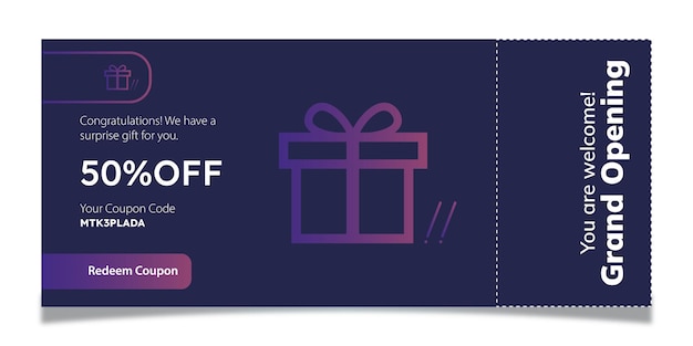 Gift voucher sale ticket design