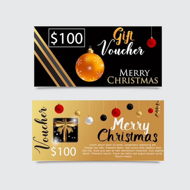 Gift voucher template for christmas