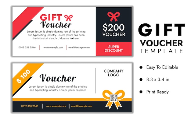 Vector gift voucher template coupon card set customer gift certificate or reward bonus card