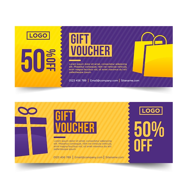 Vector gift voucher template design