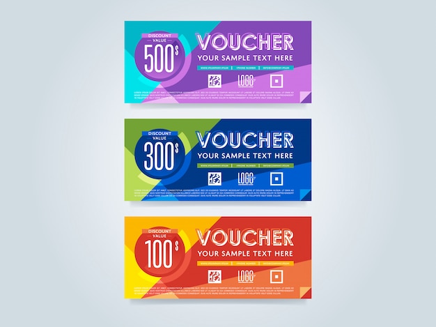 Vector gift voucher template layout