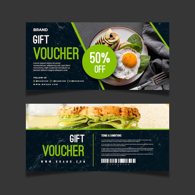 Gift voucher template with discount