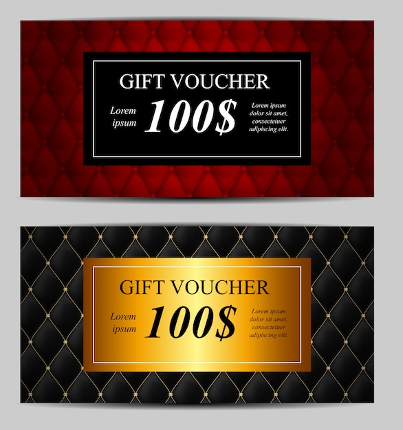 Vector gift voucher template