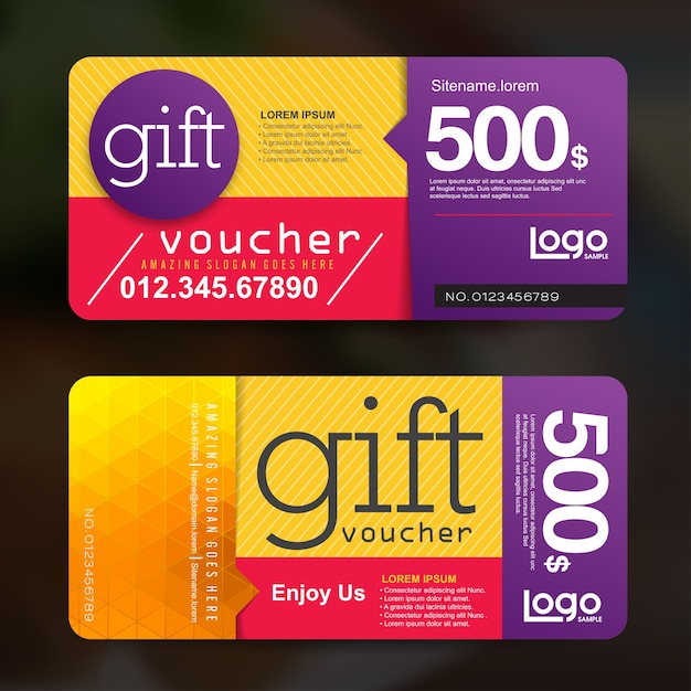 Vector gift voucher template