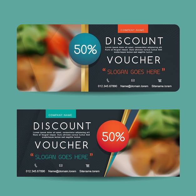 Vector gift voucher template