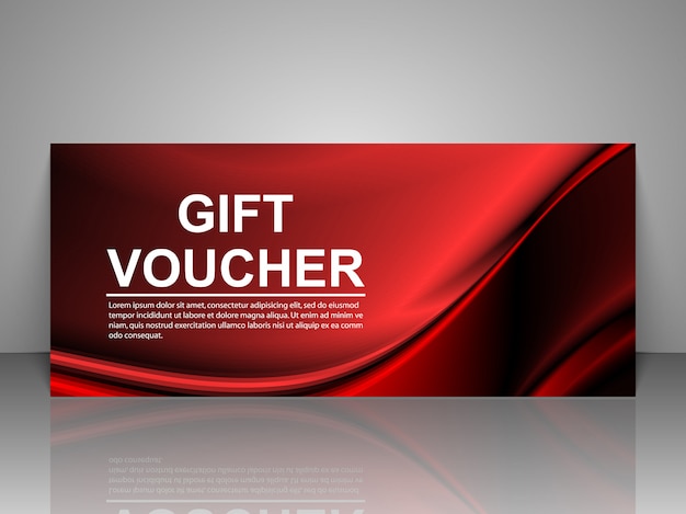 Vector gift voucher template.