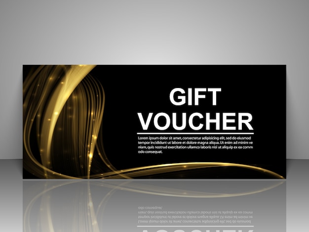 Vector gift voucher template.