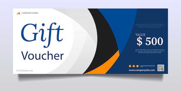 Vector gift voucher template