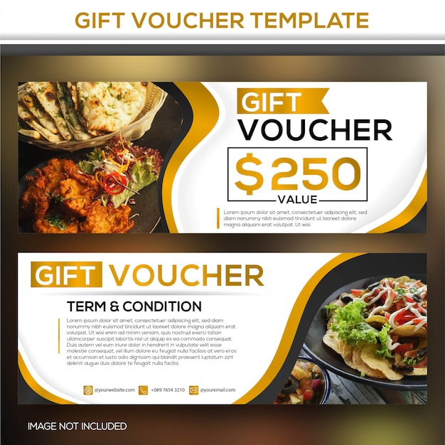 Vector gift voucher template